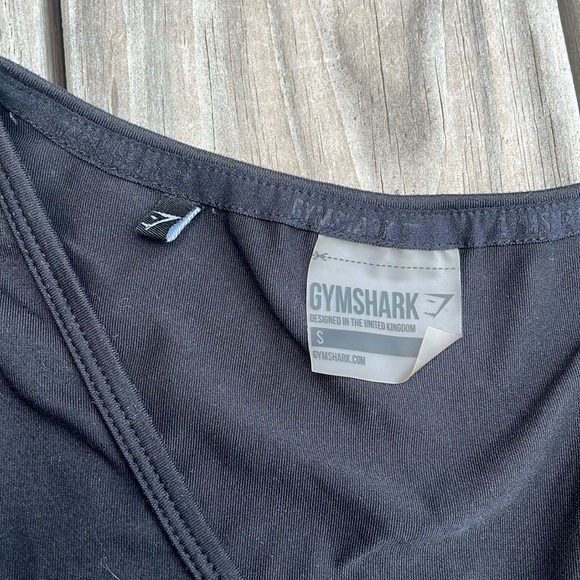 Gymshark Ballet Crop Top Wrap Front Black Size Small - Picture 3 of 7